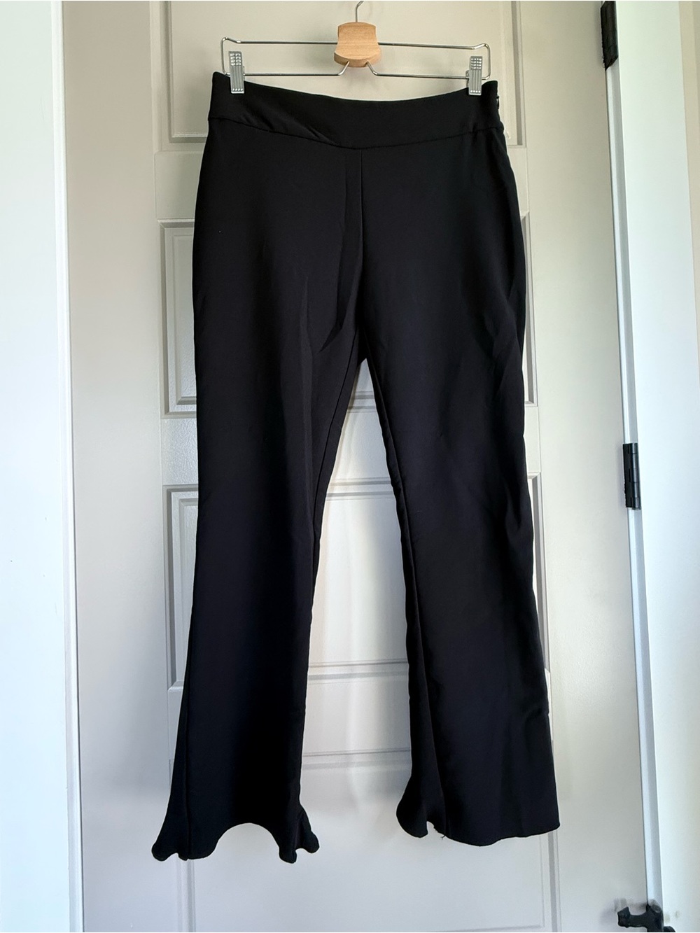 INC International Concepts black slim ruffle ankle dress pants